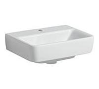 Geberit Renova Plan lave-mains 501625008 45x34cm, trou de robinetterie au milieu, sans trop-plein, blanc KeraTect
