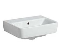Geberit Renova Plan lave-mains 501626001 45x34cm, sans trou pour robinetterie, avec trop-plein, blanc