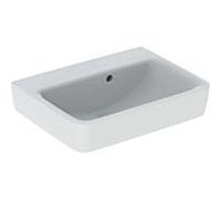 Geberit Renova Plan lave-mains 501630001 50x38cm, sans trou pour robinetterie, avec trop-plein asymétrique, blanc