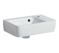 Geberit Renova Plan lave-mains 500382018 36x25cm, avec trou pour robinetterie, avec trop-plein, court, blanc /KeraTect