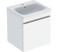 Geberit Renova Plan meuble lavabo 501914011 55x62,2x48cm, corps/façade blanc brillant, lavabo blanc