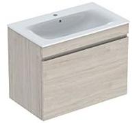 Geberit Meuble-lavabo Renova Plan 501.916.00.1 80x62,2x48 cm Noyer clair - Vasque blanche, 1 tiroir