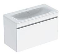 Geberit Renova Plan meuble lavabo 501917018 100x62,2x48cm, corps/façade blanc brillant, lavabo blanc /KeraTect