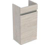 Geberit Renova Plan meuble sous lavabo, avec une porte, portée réduite, 31,4x60,5x22cm, 501.901.00.1, Couleur: Noyer caryer clair / feuille structurée