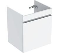 Geberit Renova Plan armoire sous lavabo, avec un tiroir et un tiroir intérieur, 53,6x60,6x44,6cm, 501905011, Couleur: blanc / laqué haute brillance - CM