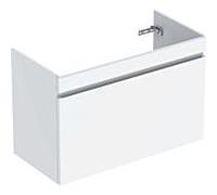 Geberit Renova Plan armoire sous lavabo, avec un tiroir et un tiroir intérieur, 68,2x60,6x44,6cm, 501908011, Couleur: blanc / laqué haute brillance - CM