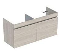 Geberit Meuble sous-vasque Renova Plan 2 cuves 130 cm Noyer 501.912.00.1