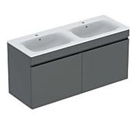 Geberit Renova Plan Ensemble double vasque 501.918.JK.1 130x62,2x48 cm 2 tiroirs blanc