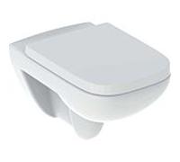 Geberit Renova Plan set mural WC avec siège WC 500817001 sans rebord, carré, blanc