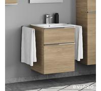 Geberit Renova Plan Slim Vasque, meuble sous-vasque ineo4 d’evineo l : 55 cm, 2 tiroirs, avec poignée,, 122255000+BE0224OA,