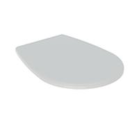 Geberit Renova WC siège 572165068 pergamon, sans mécanisme de fermeture amortie, fixation par le bas, charnières en acier inoxydable