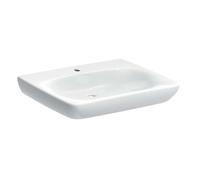 Geberit Selnova Comfort - Lavabo 65x55 cm, pour personne à mobilité réduite, avec un trou de robinetterie, sans trop-plein, blanc 500.188.01.7