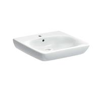 Geberit Selnova Comfort - Lavabo adapté aux PMR 6x6 cm, avec trop-plein, trou pour robinetterie, blanc 502.769.00.7