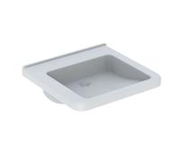 Geberit Selnova Comfort - Lavabo Square, 55x53 cm, pour personne à mobilité réduite, sans trou de robinetterie, sans trop-plein, blanc 500.787.01.7