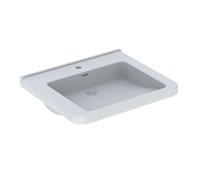 Geberit Selnova Comfort - Lavabo Square, 65x55 cm, pour personnes à mobilité réduite, avec un trou de robinetterie, avec trop-plein, blanc 500.788.01.7