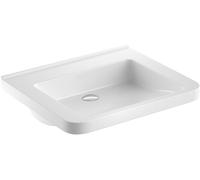 Geberit Selnova Comfort Square lavabo 65x55 cm rectangulaire classique pour les handicapés blanc brillant 500.790.01.7