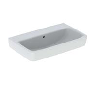 Geberit Selnova Compact - Lavabo 65x40 cm, avec trop-plein, sans trou pour robinetterie, blanc 501.892.00.7