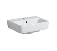 Geberit Selnova Compact - Lave-mains 45x34 cm, avec un trou de robinetterie, avec trop-plein, blanc 501.561.00.7