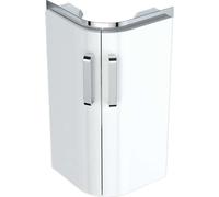 Geberit Selnova Compact - Meuble pour lavabo, 43x33x60 cm, 2 portes, blanc brillant / blanc mat 501.484.00.1