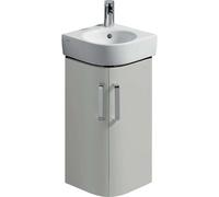 Geberit Selnova Compact - Meuble pour lavabo, 43x33x60 cm, 2 portes, gris brillant / gris mat 501.483.00.1