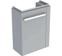 Geberit Selnova Compact - Meuble pour lavabo, 45x25x60 cm, 1 porte, charnières à gauche, gris clair 501.497.00.1