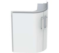Geberit Selnova Compact - Meuble pour lavabo, 69x55x60 cm, 2 portes, blanc brillant / blanc mat 501.486.00.1