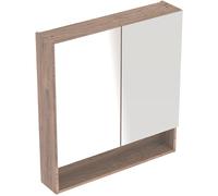 Geberit Selnova Square armoire 58.8x17x85 cm avec miroir noyer 501.266.00.1