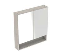 Geberit Selnova Square - Armoire de toilette 85x59x18 cm, 2 portes, noyer clair hickory 501.267.00.1