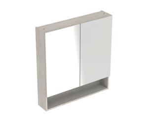 Geberit Selnova Square - Armoire de toilette 85x59x18 cm, 2 portes, noyer clair hickory 501.267.00.1