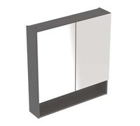 Geberit Selnova Square - Armoire de toilette 85x79x18 cm, 2 portes, gris velouté mat 501.269.00.1