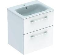 Geberit Selnova Square - Meuble-vasque 64x59x48 cm, avec vasque, 2 tiroirs, blanc brillant 501.236.00.1