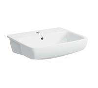 Geberit Selnova Square - Lavabo 55x44 cm, avec un trou de robinetterie, avec trop-plein, blanc 501.467.00.7