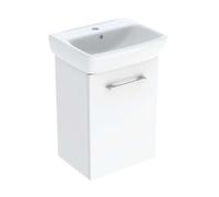 Geberit Selnova Square - Meuble avec lavabo, 45x65x32 cm, 1 porte, G/D, blanc brillant 502.746.00.1