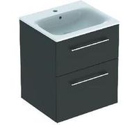 Geberit Selnova Square - Meuble lavabo 635x538x480 mm, avec lavabo, 2 tiroirs, lava mat 501.233.00.1