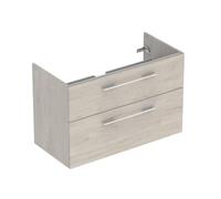 Geberit Selnova Square - Meuble pour lavabo, 99x64x50 cm, 2 tiroirs, Light Hickory 501.215.00.1