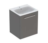 Geberit Selnova Square - Meuble-vasque 64x54x48 cm, avec vasque, 1 porte, gris velouté mat 501.249.00.1