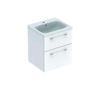 Geberit Selnova Square - Meuble-vasque 64x54x48 cm, avec vasque, 2 tiroirs, blanc brillant 501.232.00.1