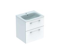 Geberit Selnova Square - Meuble-vasque 64x59x48 cm, avec vasque, 2 tiroirs, blanc brillant 501.236.00.1