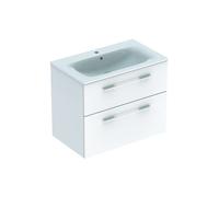 Geberit Selnova Square - Meuble-vasque 64x79x48 cm, avec vasque, 2 tiroirs, blanc brillant 501.240.00.1