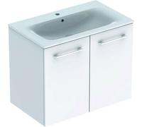 Geberit Selnova Square - Meuble-vasque 64x79x48 cm, avec vasque, 2 tiroirs, blanc brillant 501.256.00.1