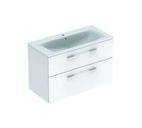 Geberit Selnova Square - Meuble-vasque 64x99x48 cm, avec vasque, 2 tiroirs, blanc brillant 501.244.00.1