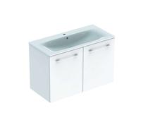 Geberit Selnova Square - Meuble-vasque 64x99x48 cm, avec vasque, 2 tiroirs, blanc brillant 501.260.00.1