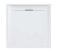 Receveur carré Geberit Sestra 80 x 80 Blanc Structure ardoise - GEBERIT 550.290.00.2