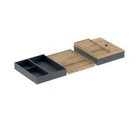 Geberit - Set 4 organiseurs de tiroirs, noir/bambou 502.351.00.1