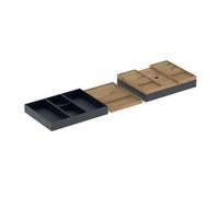Geberit - Set 4 organiseurs de tiroirs, noir/bambou 502.353.00.1