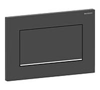 Geberit Sigma 10 Square plaque d'actionnement 115893141 laquée noir mat, chromée haute brillance