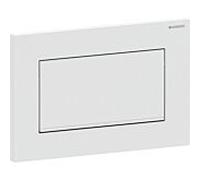 Geberit Sigma 10 Square plaque d'actionnement 115893JT1 laquée blanc mat, chromée haute brillance