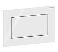 Geberit Sigma 10 Square plaque d'actionnement 115893KJ1 blanc / chromé brillant