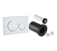 Geberit Sigma-20 Plaque de commande (actionnement par l'avant, tiges de poussée insonorisées) 115.882.KJ.1 & 152.426.46.1 Jeu de manchettes pour cuvette suspendue Réf