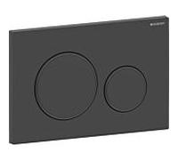 Geberit Sigma 20 Plaque de déclenchement 115882161 noir mat/noir, pour rinçage double touche, plastique de haute qualité